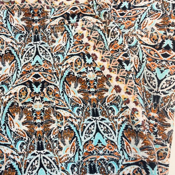 Anthropologie Velvet Pant Boho Printed Cargo Pant (10/M) - Picture 6 of 8